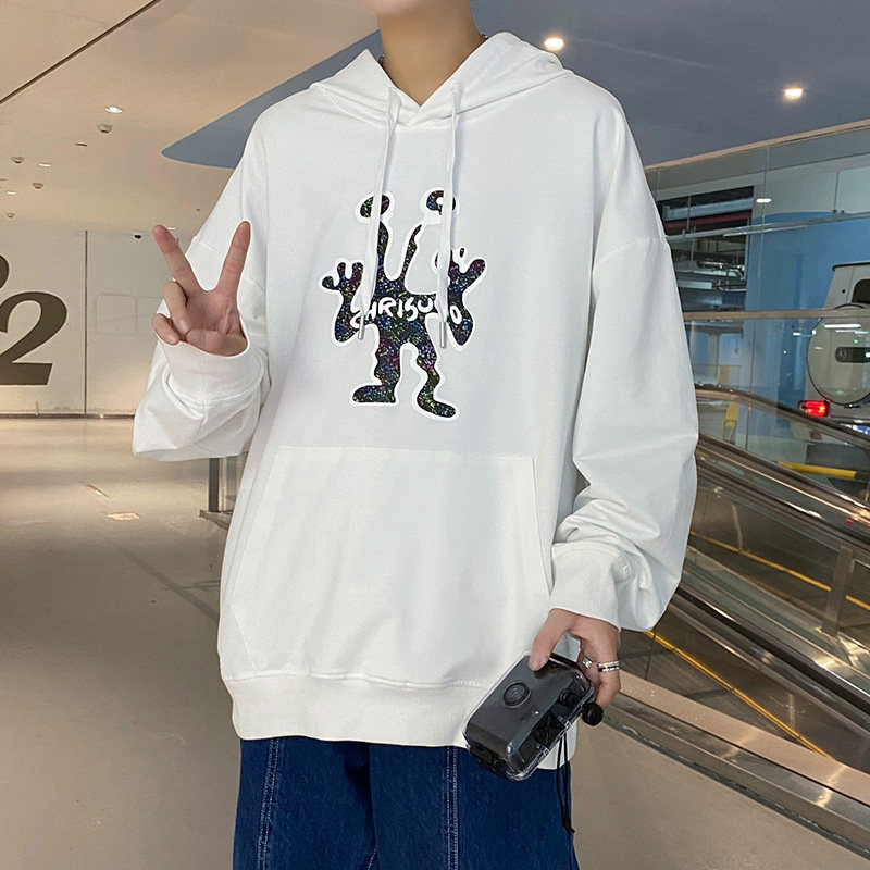 港风秋季卫衣男青少年潮流夜光反光长袖上衣A074-WY34-P60,男装卫衣,星座210-1