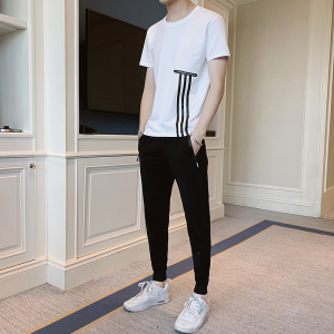 1夏季短袖男装九分裤t恤男潮流时尚休闲t恤衫A210-TZ9203图片