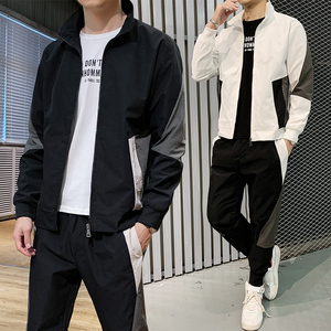 2021春秋夹克休闲运动梭织套装男士工装外套TZ9383P85图片