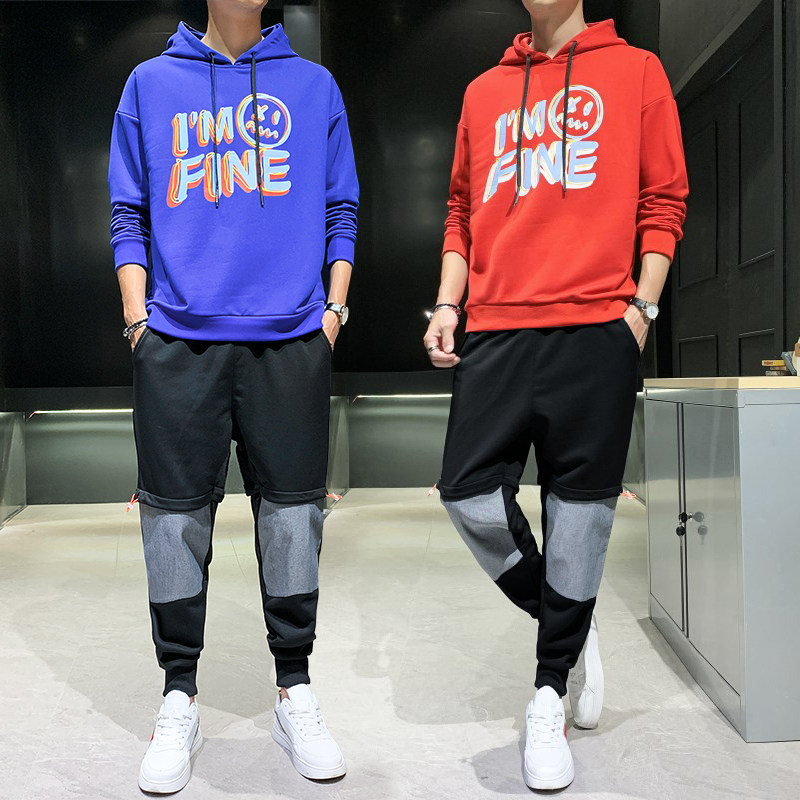 秋季卫衣套装男青少年时尚休闲卫衣套装A074-TZ822,男装卫衣,星座210-1