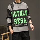 日系潮牌工装卫衣男男士潮流运动休闲圆领上衣潮A505-P40，男装卫衣，星座210-1