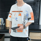 1夏季短袖t恤男潮流时尚休闲夏季衣服A210-A8312，男装T恤，星座210-1