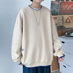 秋季卫衣男潮流港风纯色 拼接卫衣男A210-AW935图片