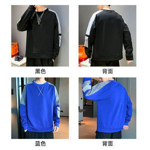 0休闲宽松长袖卫衣男士秋季圆领潮牌上衣服时尚A074-A506图片