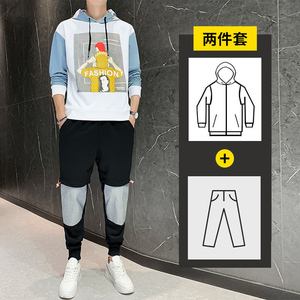 1秋季卫衣套装男 青少年潮流时尚休闲卫衣套装A074-TZ823图片