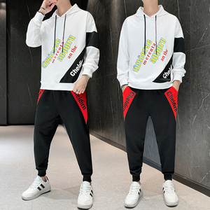 休闲套装男秋运动套装男韩版潮流卫衣两件套潮牌TZ804-P60图片