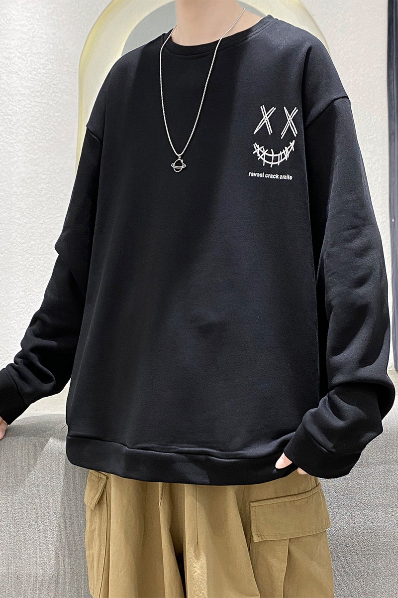 新款秋季新款潮流圆领卫衣男A210-A8666,男装卫衣,星座210-1