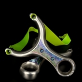 合金海浪纵横单卡弹弓扁皮弓高精准大威力户外竞技专用弹射卡球弓