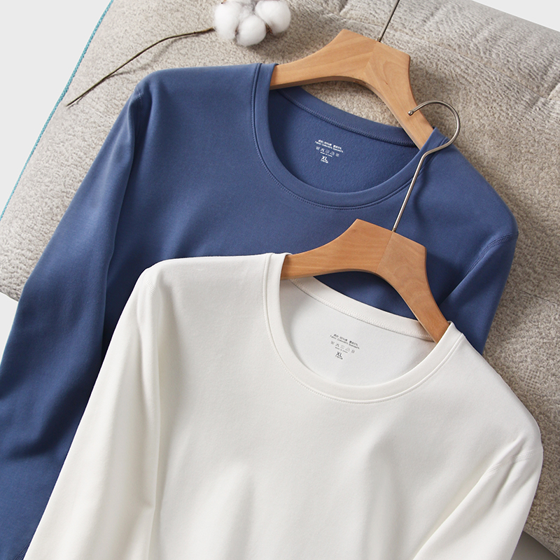 秋冬棉秋衣男加厚磨毛棉保暖上衣