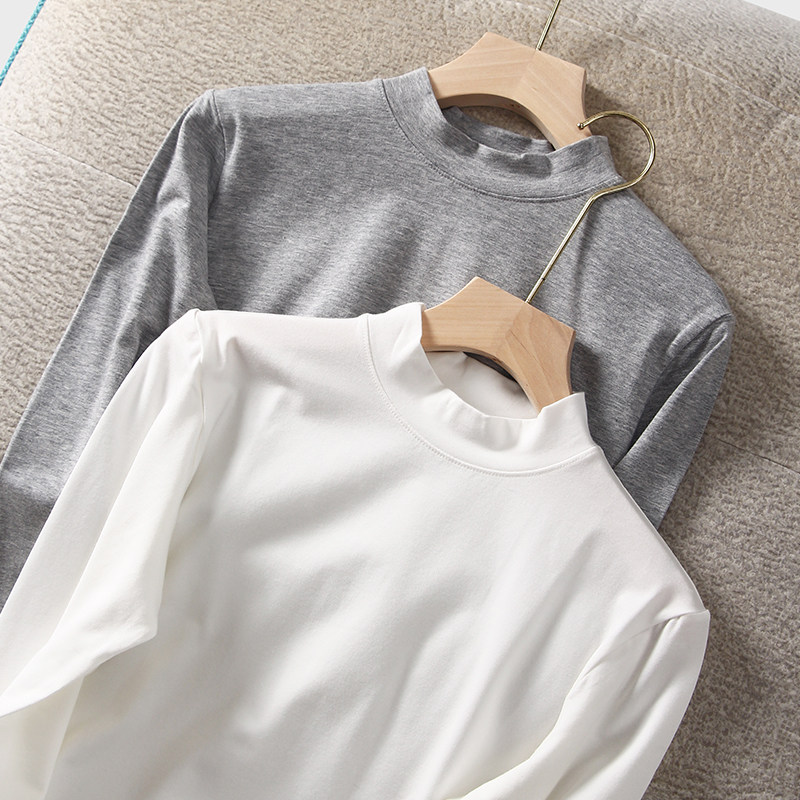 A类棉7A抗菌秋衣女中领保暖上衣