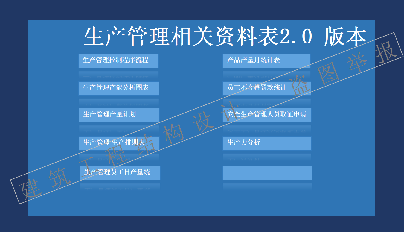 生产管理相关自动计算表2.0版本EXCEL版 不定时更新 生产分析