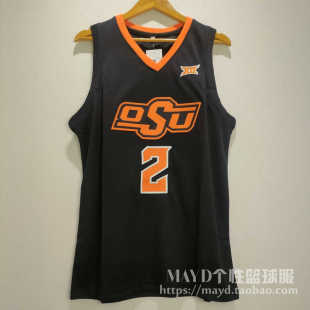 坎宁安刺绣球衣 俄克拉荷马州立大学篮球队服美式宽松运动背心男