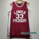 33号科比劳尔梅里恩高中球衣 复古刺绣篮球比赛服运动背心男定制