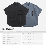DEVILRAY山一2022不对称立体袋工装衬衫CS103-P6999，男装衬衫，电商S003