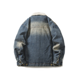 原B429山一商店-234MY09198羊羔毛领牛仔水洗棉服P200-K288，男装棉衣，电商S003