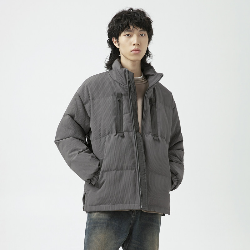 原B429山一商店-234YR00117压褶侧拉链羽绒服新标90绒P300-K428,男装羽绒服,电商S003