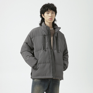原B429山一商店-234YR00117压褶侧拉链羽绒服新标90绒P300-K428图片