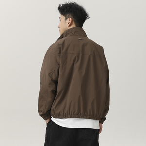 山一商店 243JK10103 双面穿哈灵顿格纹立领教练夹克P135 K188秋图片