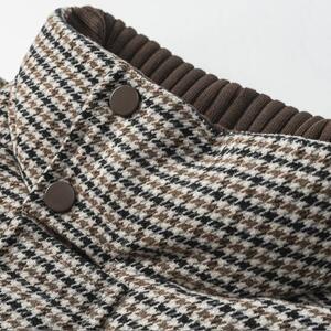 山一商店24冬244YR07153千鸟格针织绒感90白鸭绒羽绒服P310K458图片