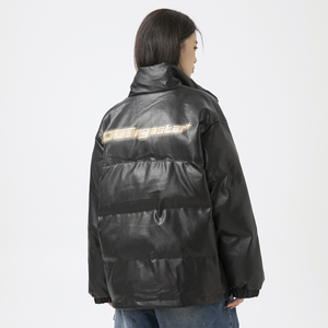 原B429山一商店-234MY07175钢印黑金印花皮料棉服P200-K278图片