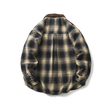 原B429山一-234MY09251羊羔毛毛呢格衬衫版多色大码棉衣P145-K198，男装衬衫，电商S003