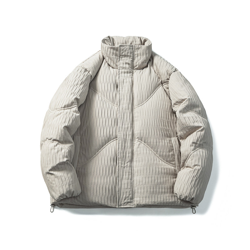 山一商店24冬244YR09243弧线纹理短款90白鸭绒羽绒服P310K458图片