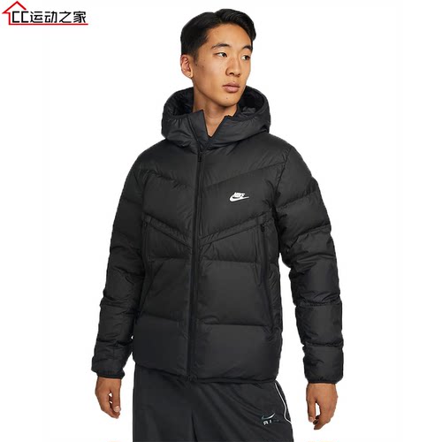 羽绒服耐克鸭绒保暖连帽男子