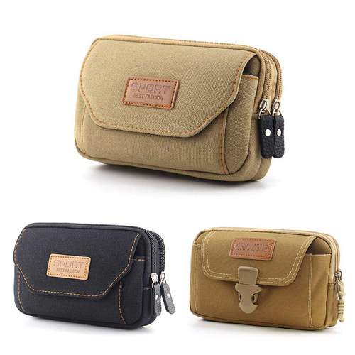 可放7寸ma20工作男式帆布腰包