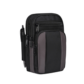 适用于7寸华为荣耀no8单肩斜挎手机包可插笔四层拉链格腰包穿皮带