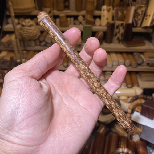 11-154mm梅鹿竹堵头单节手把件，一物一链接，拍了下架，远山工