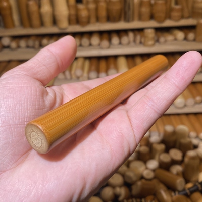 17-144mm厚皮捷径润角长圆，一物一链接，远山工实心玉竹手把件