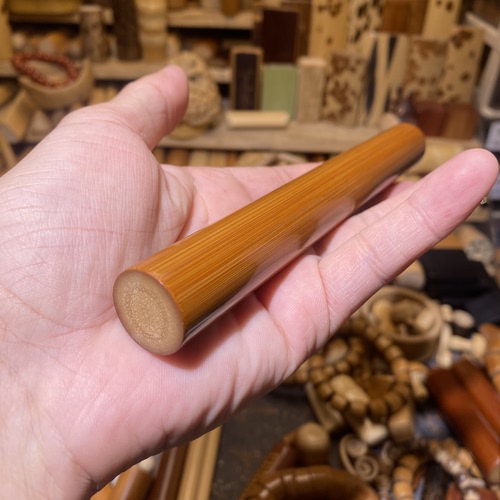 19.7-162mm满密捷径红皮长圆粗，一物一链接，远山工实心玉竹手把