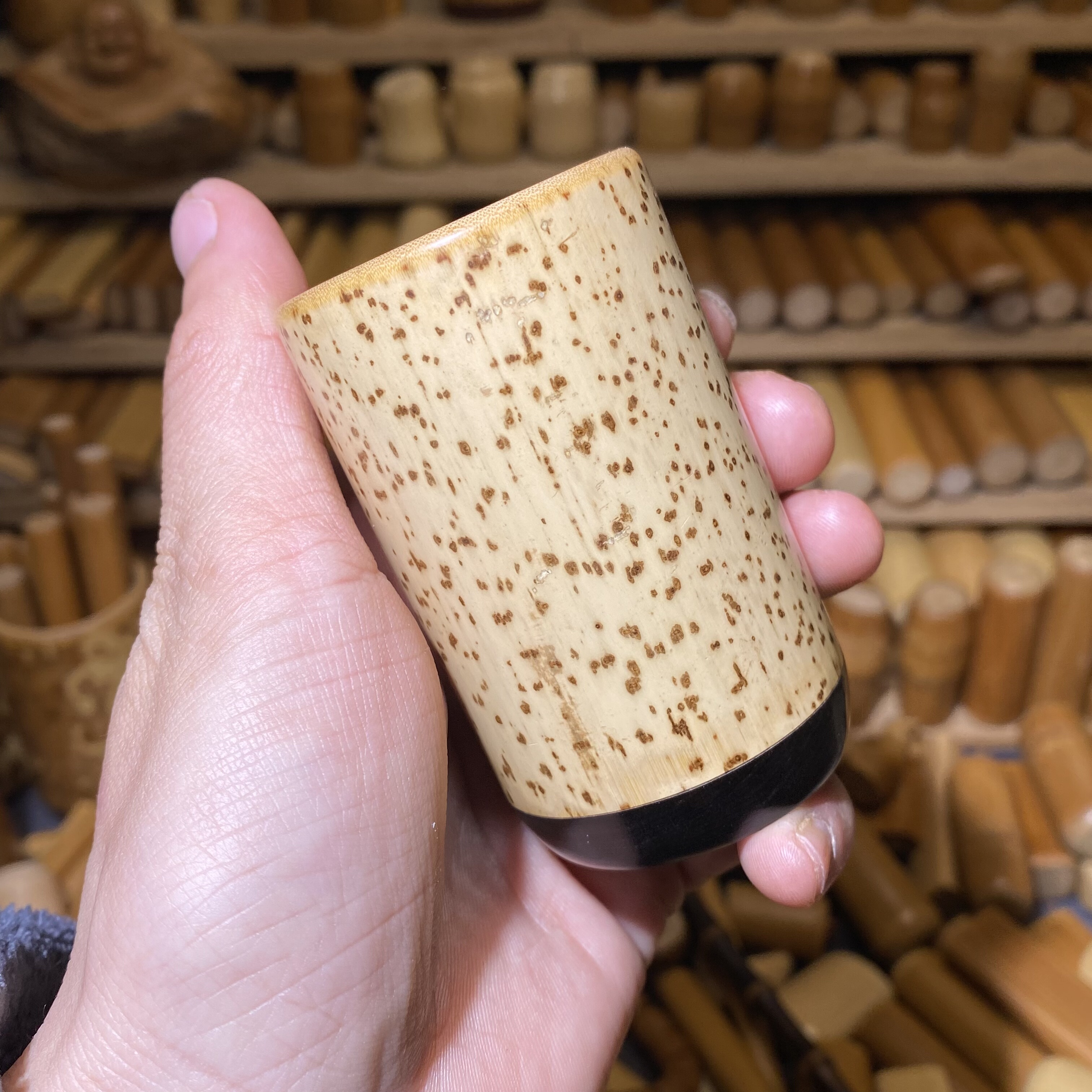 47-77mm芝麻竹镶嵌紫光檀笔筒，一物一链接，拍了下架，远山工,特色手工艺,竹编/竹雕,淘宝优惠券,粉丝福利购,淘宝优惠卷