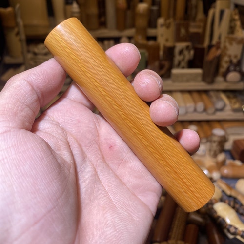 22.6-117mm满密大粗圆长，一物一链接，远山工实心玉竹手把件