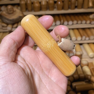 19.6-92mm穹顶厚皮高密中有节，一物一链接，远山工实心玉竹手把