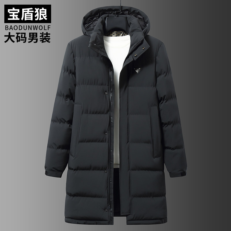 加肥大码中长款棉衣男冬季保暖