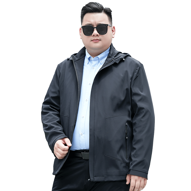 春秋商务加大码男式夹克风衣外套