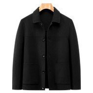 秋冬款加肥大码男士双面呢子外套