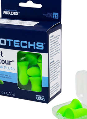 Flents - 美国进口低敏保护耳朵33降噪率静音舒适耳塞,附带耳塞盒