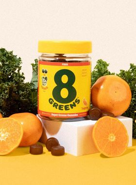 8Greens - 8种天然植物免疫和能量超级绿色膳食软糖免疫力 50粒