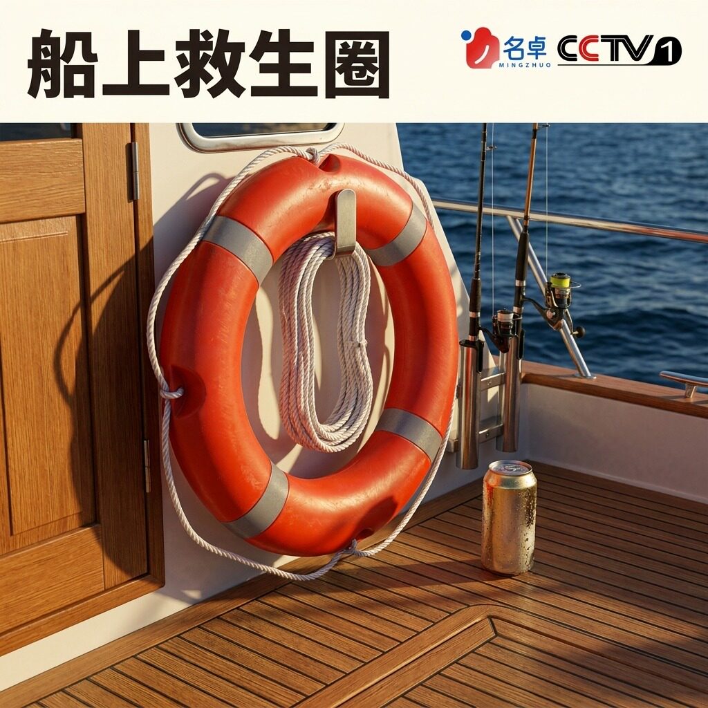 船上救生圈应急救生浮圈实心PVC泡沫游泳浮圈救身圈救生衣救生绳