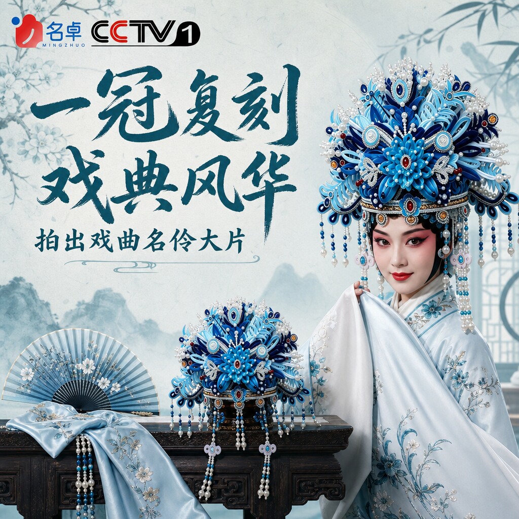 蓝黛凤冠扭扭棒手工DIY材料包图片