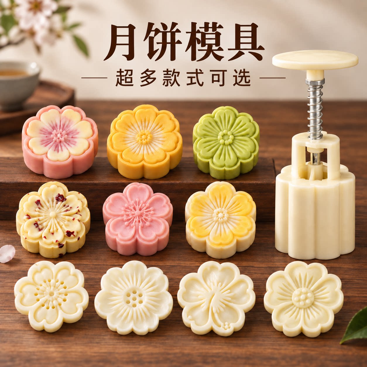 月饼绿豆糕糕点烘焙模具2026新款磨具压花手压式家用冰皮点心造型