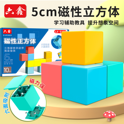 磁性正方体教具10颗磁力积木块