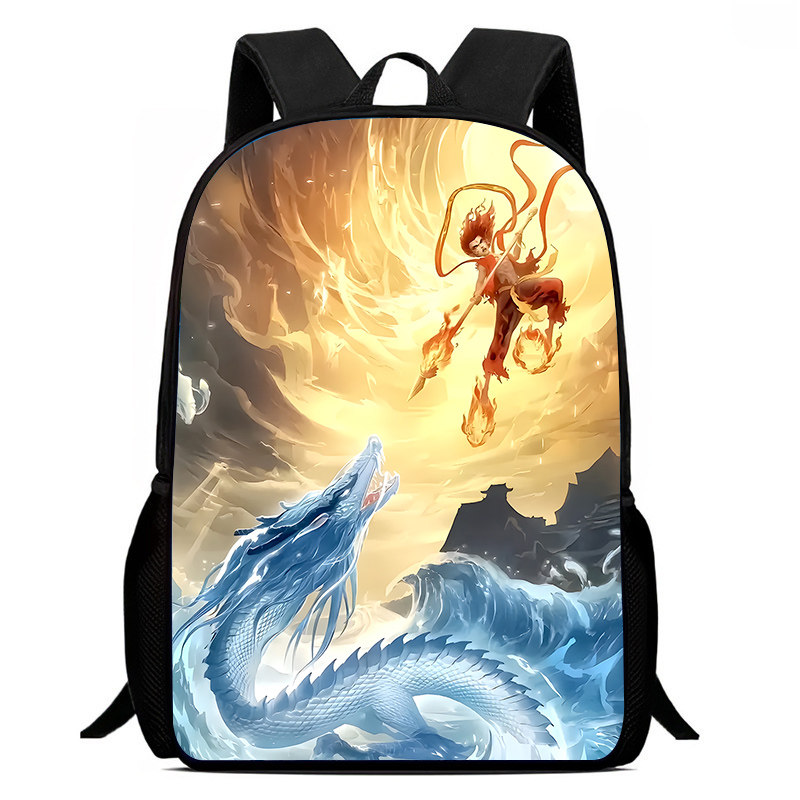 哪咤儿童书包哪咤之魔童闹海手提袋多用补习袋课外辅导单肩斜挎双肩背包小学生作业袋卡通网红动漫补课帆布袋