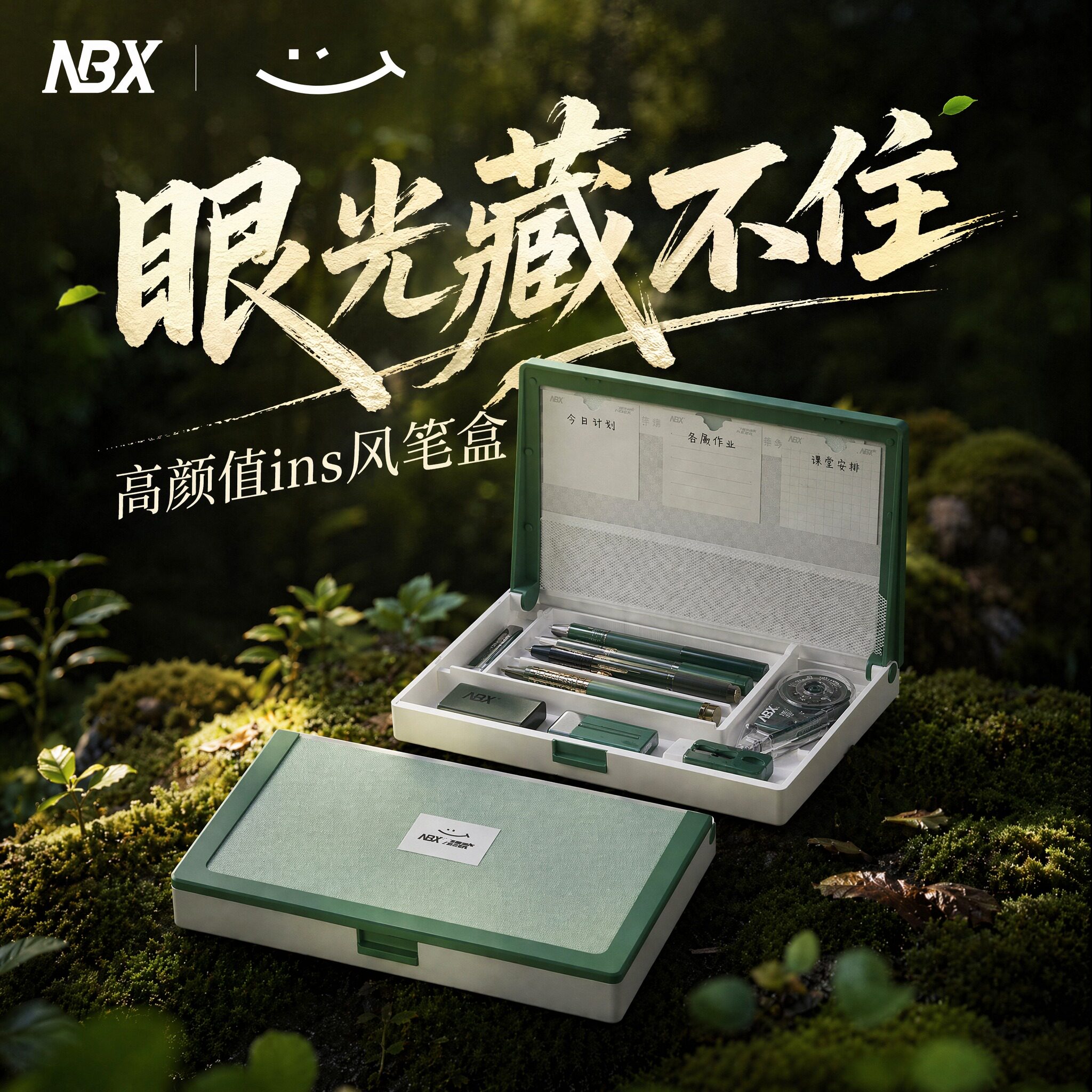 高颜值ins风笔盒nbx学霸文具盒图片