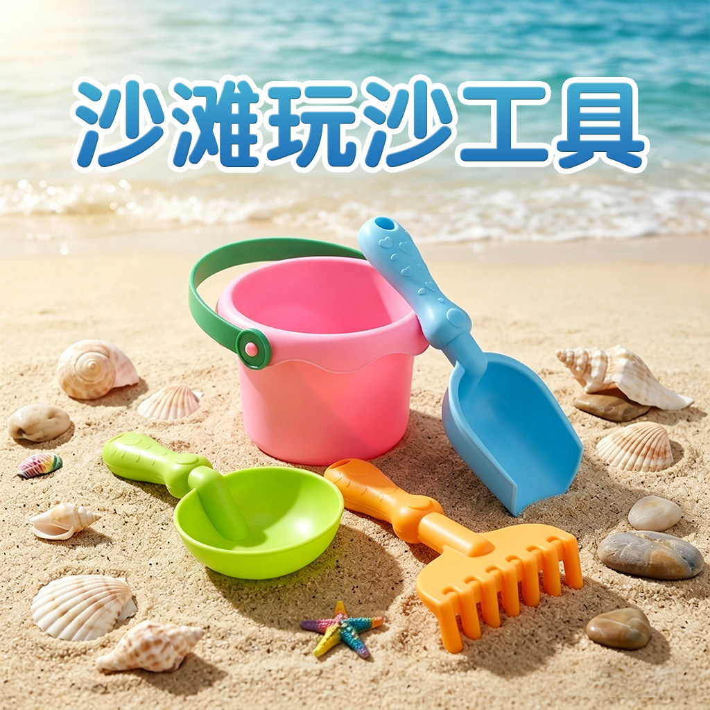 儿童挖沙工具沙滩玩具玩沙工具铲子沙桶挖沙子玩具套装小男孩女孩