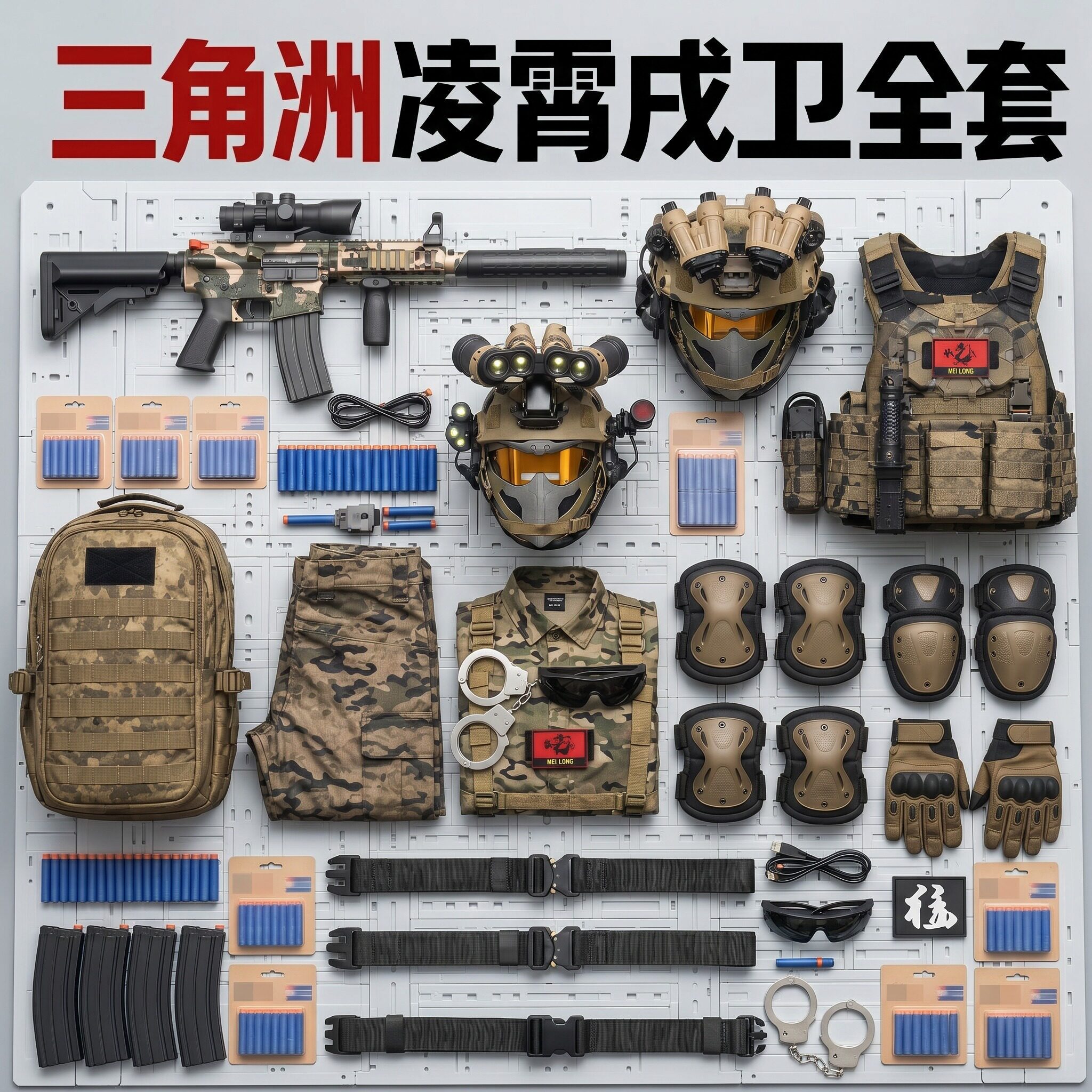 儿童威龙行动迷彩服三角洲套装图片
