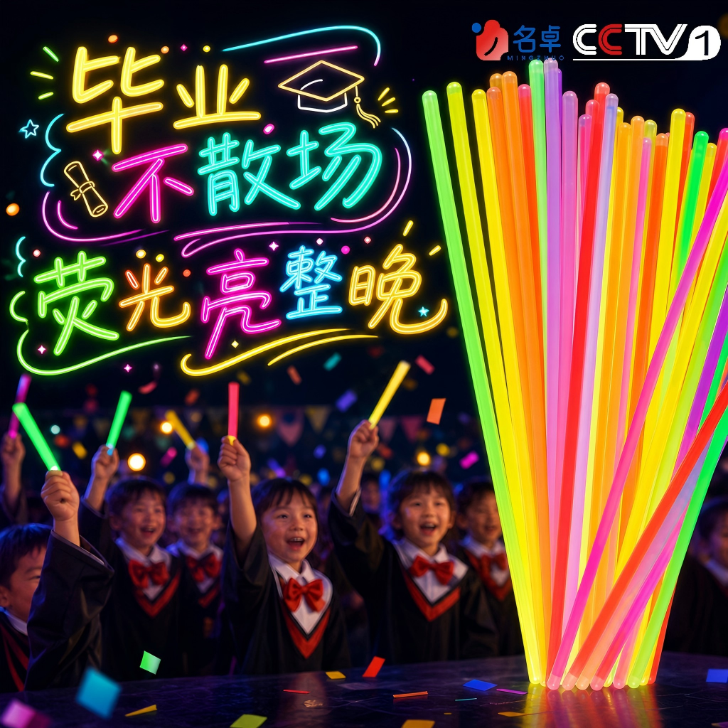 荧光棒粘衣服发光儿童无莹毒光彩色棒晚会炫彩光银光夜光批发手环