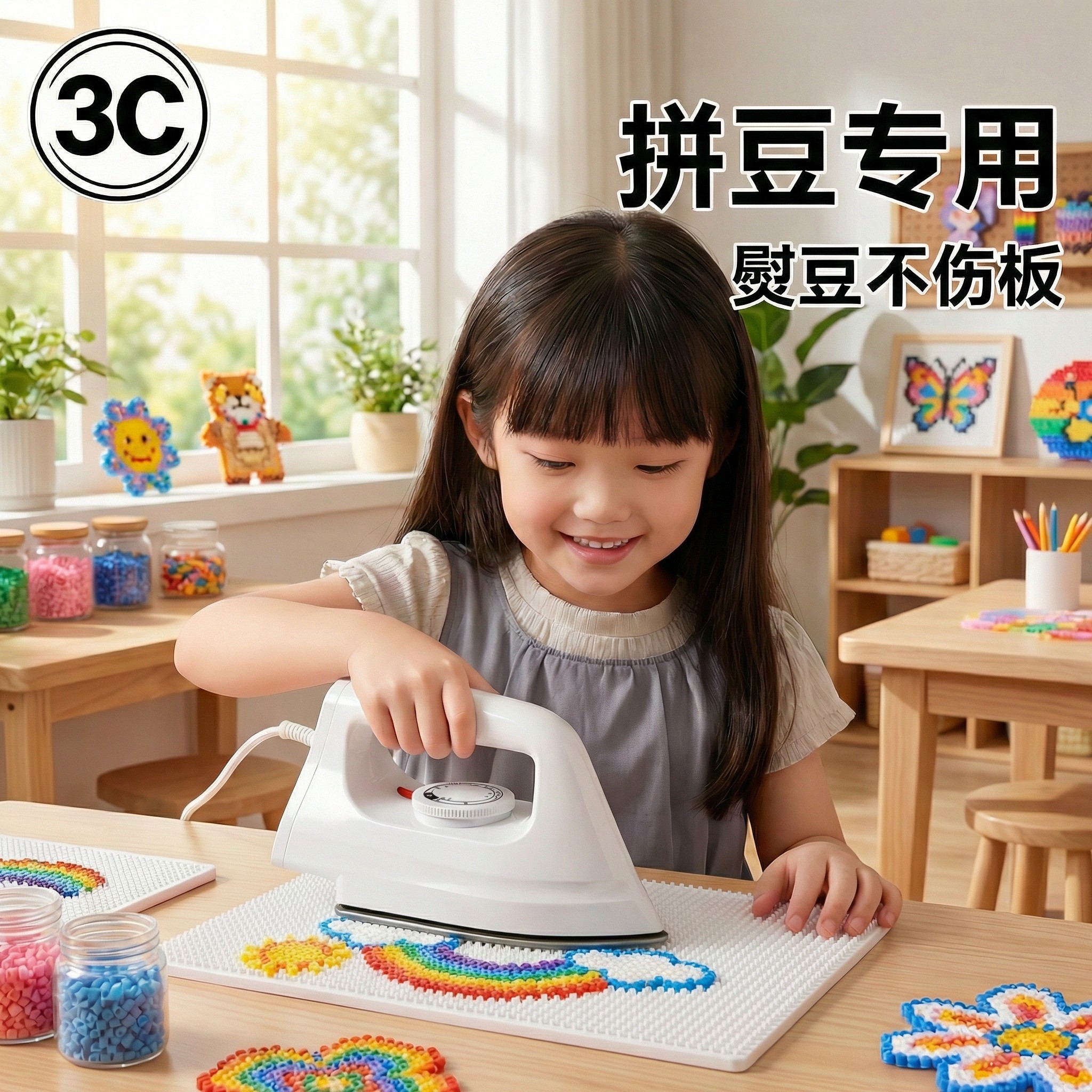 拼豆佐米熨斗专用豆笔耐高温烘焙布拼豆手工diy材料包全套装工具,玩具/童车/益智/积木/模型,拼豆/拼豆工具,淘宝优惠券,粉丝福利购,淘宝优惠卷